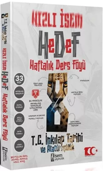 8. Sınıf Hızlı T.C. İnkılap Tarihi ve Atatürkçülük Hedef Haftalık Ders Föyü İsem Yayıncılık - Hemen Satın Al