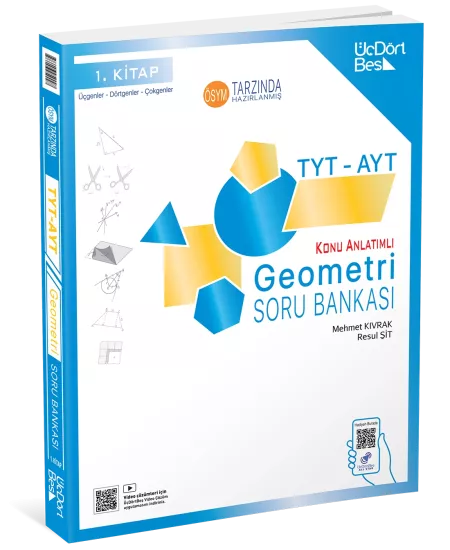 TYT-AYT Geometri Soru Bankası (1. Kitap) ÜçDörtBeş Yayınları