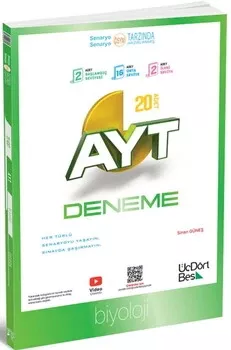 AYT Biyoloji 20 Deneme ÜçDörtBeş Yayınları - Hemen Satın Al