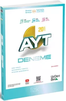 AYT Fizik 20 Deneme ÜçDörtBeş Yayınları - Hemen Satın Al