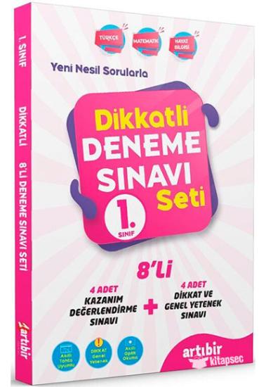 1. Sınıf Dikkatli Deneme Sınavı Seti Artıbir Yayınları
