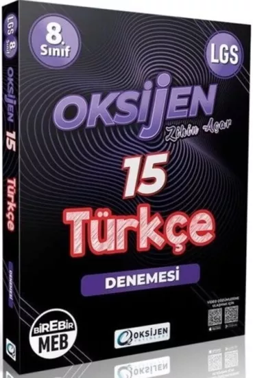 8. Sınıf LGS Türkçe Oksijen 15 Deneme Oksijen Yayınları - Hemen Satın Al