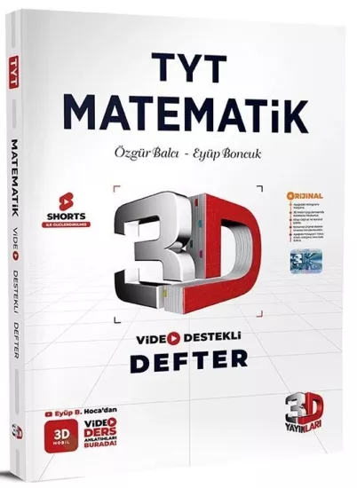 TYT 3D Matematik Video Destekli Defter 3D Yayınları