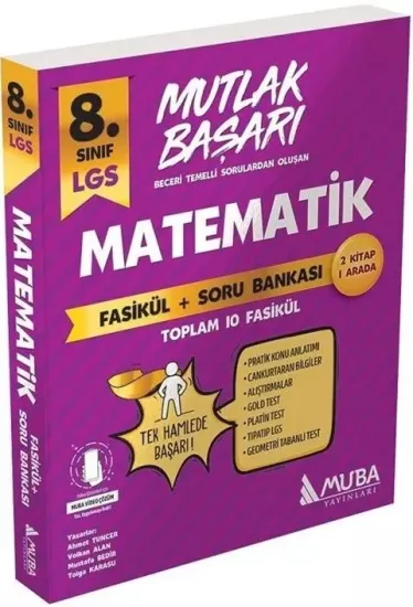 8. Sınıf LGS Matematik Mutlak Başarı Fasikül Konu Anlatımı ve Soru Bankası Muba Yayınları - Hemen Satın Al