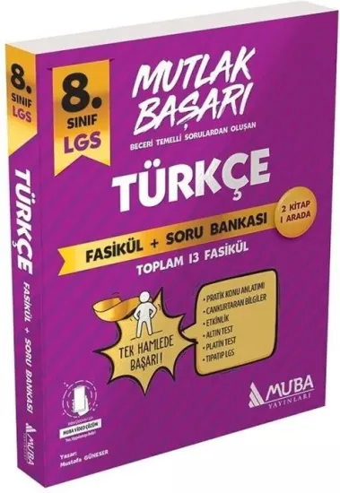 8. Sınıf LGS Türkçe Mutlak Başarı Fasikül ve Soru Bankası Muba Yayınları - Hemen Satın Al