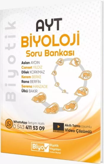 AYT Biyoloji Soru Bankası Biyotik Yayınları - Hemen Satın Al