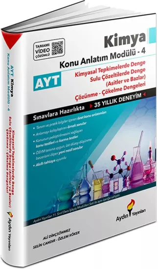 AYT Kimya Konu Anlatım Modülü 4 (Kimyasal Tepkimelerde Denge) Aydın Yayınları
