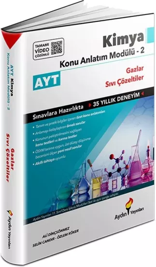 AYT Kimya Konu Anlatım Modülü 2 (Gazlar ve Sıvı Çözeltiler) Aydın Yayınları