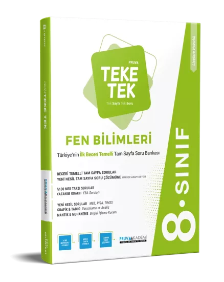 8. Sınıf Teke Tek Fen Bilgisi Soru Bankası Pruva Akademi