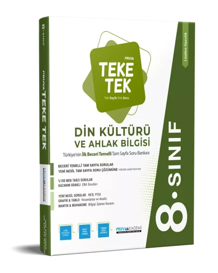 8. Sınıf Teke Tek Din Kültürü Soru Bankası Pruva Akademi