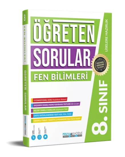8. Sınıf Fen Bilimleri Öğreten Sorular Pruva Akademi
