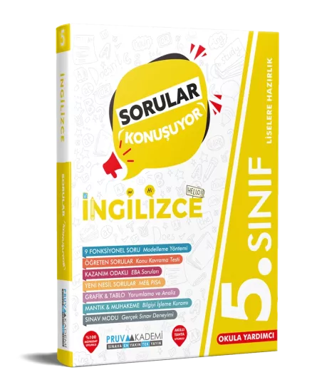 5. Sınıf İngilizce Sorular Konuşuyor Soru Bankası Pruva Akademi