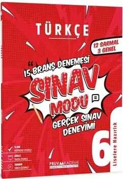 6. Sınıf Türkçe Sınav Modu 15 Deneme Pruva Akademi - Hemen Satın Al