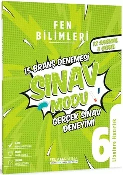 6. Sınıf Fen Bilimleri Sınav Modu 15 Deneme Pruva Akademi - Hemen Satın Al