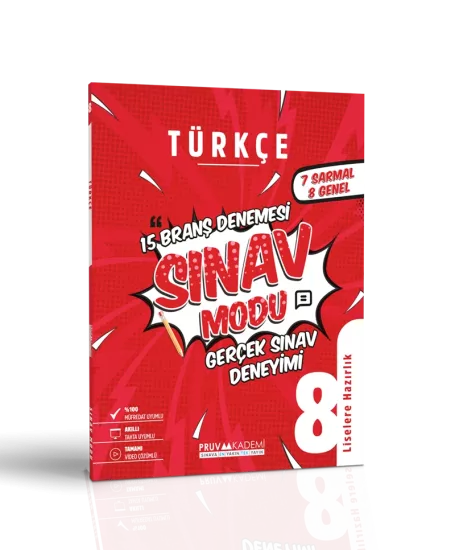 8. Sınıf Türkçe Sınav Modu Branş Denemesi Pruva Akademi