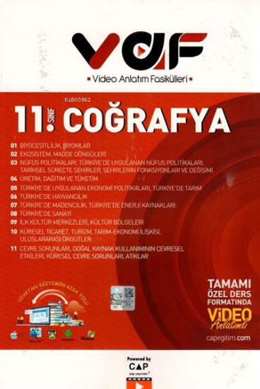Vaf 11. Sınıf Coğrafya - 2021