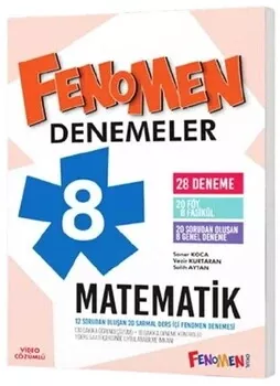 Fenomen Okul Yayınları 8. Sınıf Matematik Fenomen 28 li Deneme Fenomen Yayınları - Hemen Satın Al