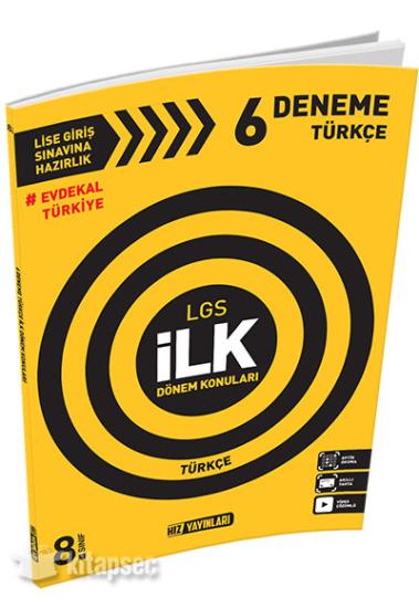 Hız Yayınları LGS 6 Deneme Türkçe Ilk Dönem Konuları