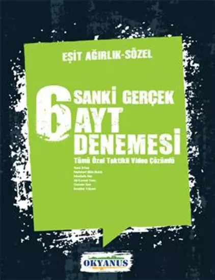 AYT Eşit Ağırlık Sözel 6 Sanki Gerçek Denemesi Okyanus Yayıncılık - Hemen Satın Al