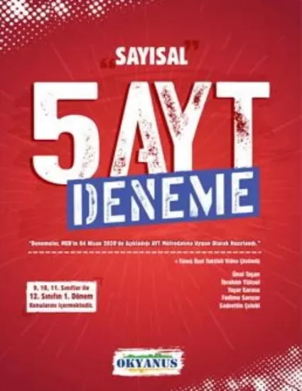 AYT Sayısal 5 Deneme Okyanus Yayıncılık - Hemen Satın Al