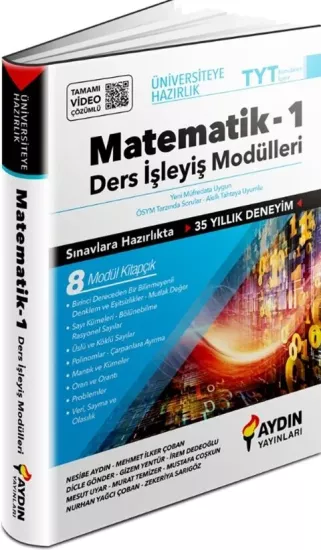 Üniversiteye Hazırlık Matematik Ders İşleyiş Modülleri 1. Kitap Aydın Yayınları