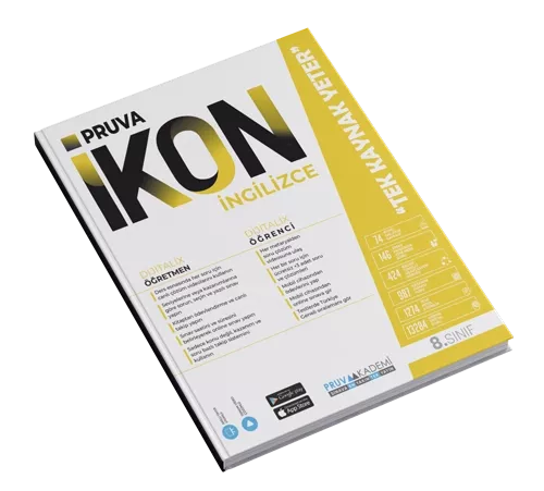 8. Sınıf İngilizce İkon Etkinlikli Soru Bankası Pruva Akademi