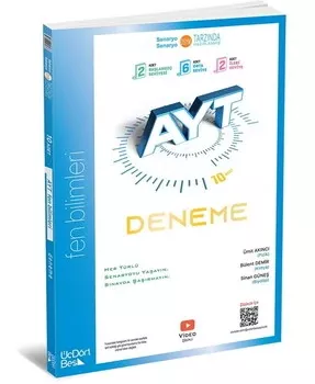 AYT Fen Bilimleri 10 lu Deneme ÜçDörtBeş Yayınları - Hemen Satın Al
