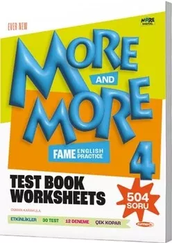 4. Sınıf More More Fenomen Test Book Worksheets Kurmay ELT - Hemen Satın Al