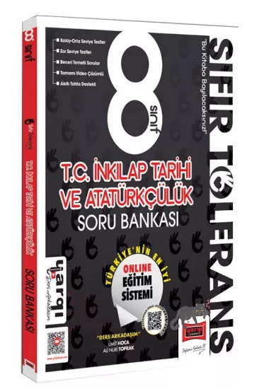 8. Sınıf Sıfır Tolerans İnkılap Tarihi Soru Bankası Yargı Yayınları