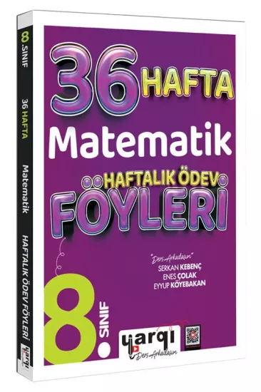 8. Sınıf Matematik 36 Haftalık Ödev Föyleri Yargı Yayınları