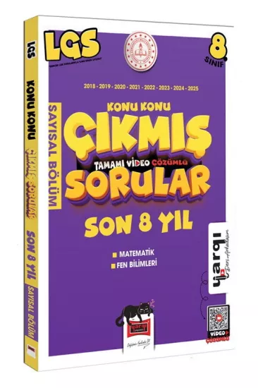 8. Sınıf Konu Konu Çıkmış Sorular Son 8 Yıl (Sayısal) Yargı Yayınları