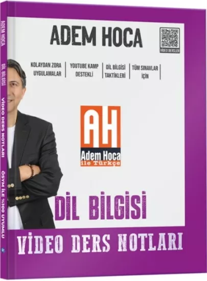 KR Akademi Adem Hoca Tüm Sınavlar İçin Dil Bilgisi Video Ders Kitabı KR Akademi Yayınları - Hemen Satın Al