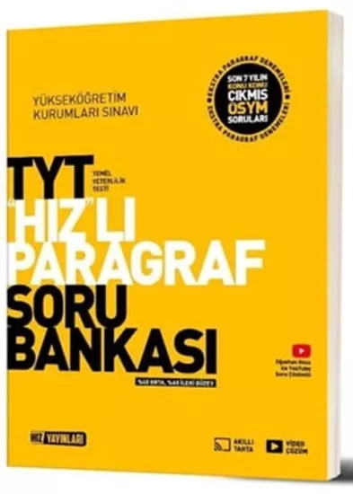 TYT Hızlı Paragraf Soru Bankası Hız Yayınları - Hemen Satın Al