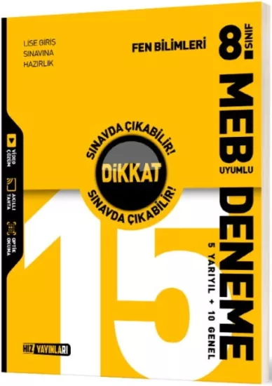8. Sınıf Fen Bilimleri 15 Deneme Hız Yayınları - Hemen Satın Al