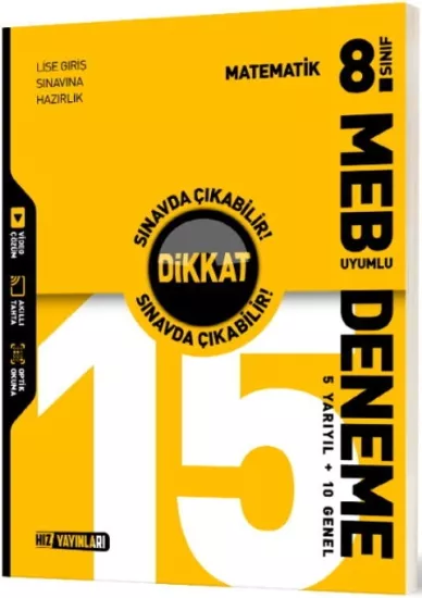 8. Sınıf Matematik 15 Deneme Hız Yayınları - Hemen Satın Al