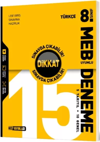 8. Sınıf Türkçe 15 Deneme Hız Yayınları - Hemen Satın Al