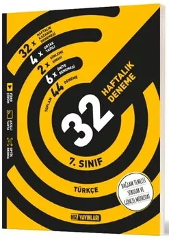 7. Sınıf Türkçe 32 Haftalık Deneme Hız Yayınları - Hemen Satın Al