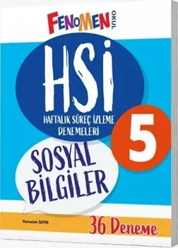 Fenomen Okul Yayınları 5. Sınıf Sosyal Bilgiler HSİ Haftalık Süreç İzleme Denemeleri Fenomen Yayınları - Hemen Satın Al