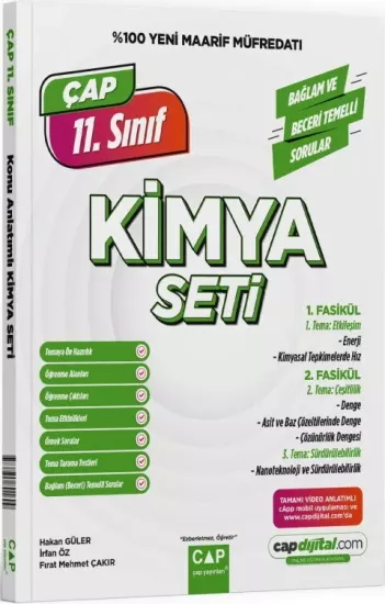 11. Sınıf Kimya Maarif Model Set Çap Yayınları - Hemen Satın Al