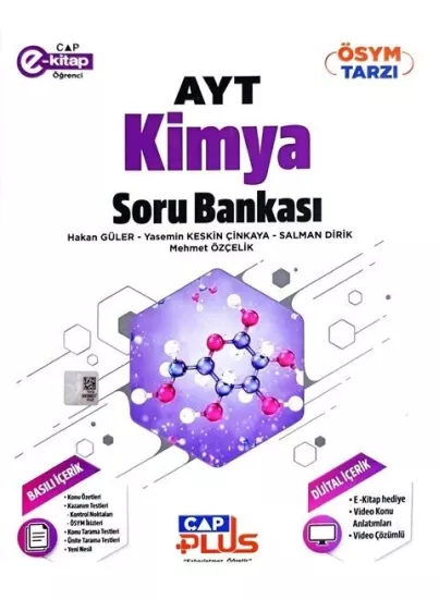 AYT Kimya Plus Soru Bankası Çap Yayınları - Hemen Satın Al