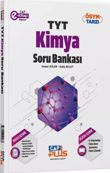 TYT Kimya Plus Soru Bankası Çap Yayınları - Hemen Satın Al