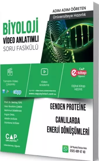 Çap Üniversiteye Hazırlık Biyoloji Genden Proteine Canlılarda Enerji Dönüşümleri Soru Fasikülü Çap Yayınları - Hemen Satın Al