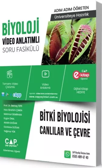 Çap Üniversiteye Hazırlık Biyoloji Bitki Biyolojisi Canlılar ve Çevre Soru Fasikülü Çap Yayınları - Hemen Satın Al
