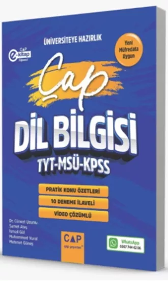 TYT MSÜ KPSS Dil Bilgisi Pratik Konu Özetleri Deneme İlaveli Çap Yayınları - Hemen Satın Al