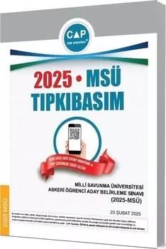 Üniversiteye Hazırlık MSÜ 2025 Tıpkı Basım Çap Yayınları - Hemen Satın Al