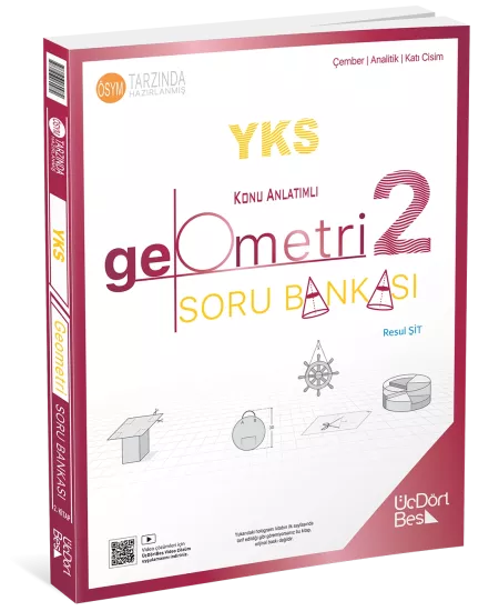 TYT AYT Geometri Soru Bankası 2. Kitap ÜçDörtBeş Yayınları