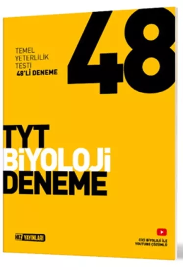 TYT Biyoloji 48 li Deneme Hız Yayınları - Hemen Satın Al