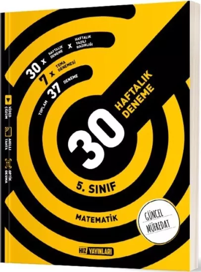 5. Sınıf Matematik 30 Haftalık Deneme Hız Yayınları - Hemen Satın Al