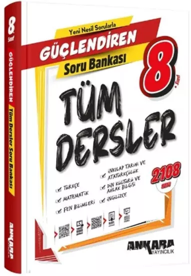 8. Sınıf Tüm Dersler Güçlendiren Soru Bankası Ankara Yayıncılık - Hemen Satın Al