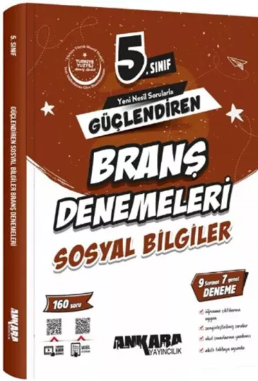 5. Sınıf Sosyal Bilgiler Güçlendiren Branş Denemeleri Ankara Yayıncılık - Hemen Satın Al
